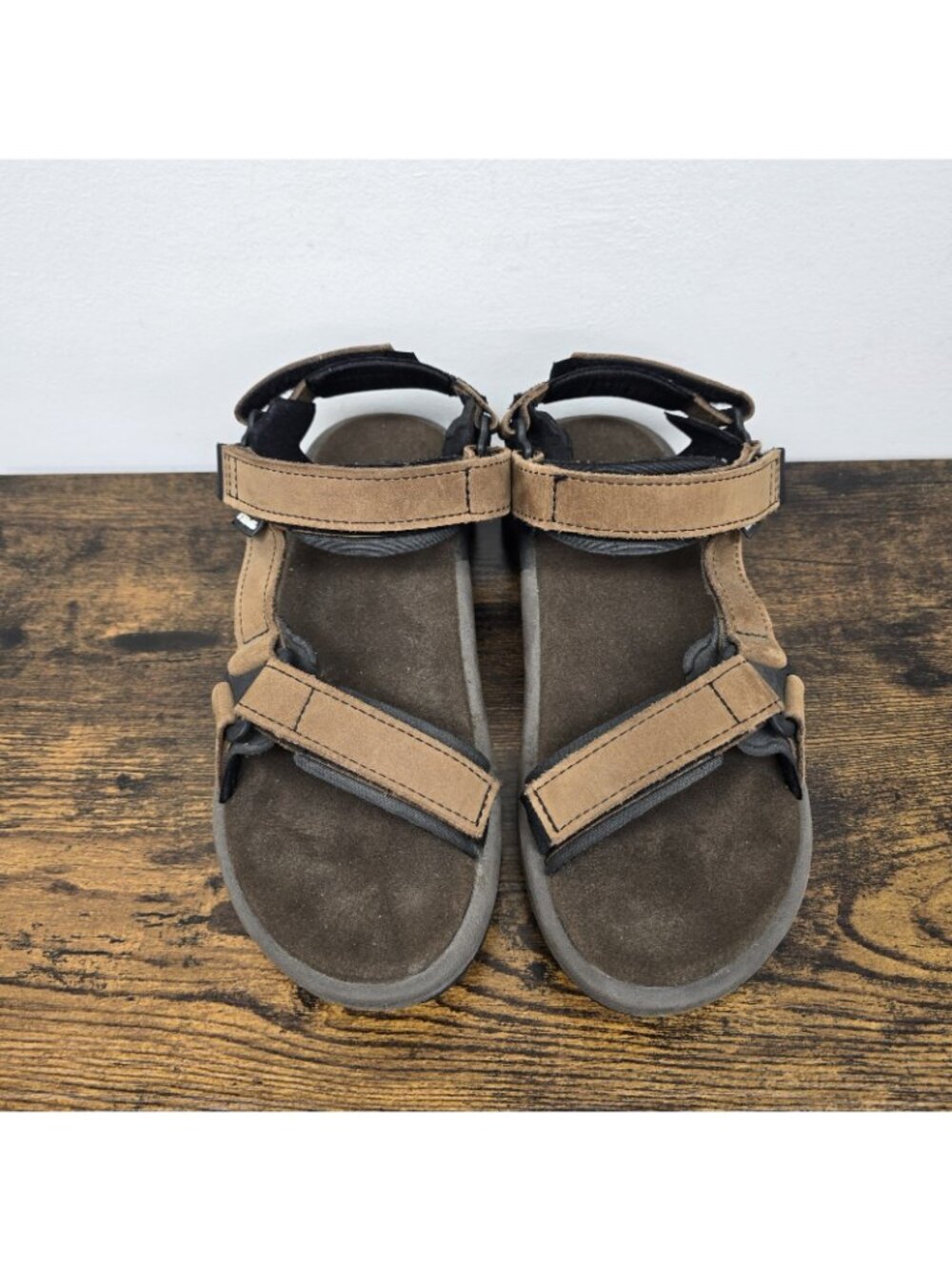 Teva Walk And Hike Leather Sandals Mens US Size 9 Terra Fl Lite Brown Outdoor - Picture 4 of 7